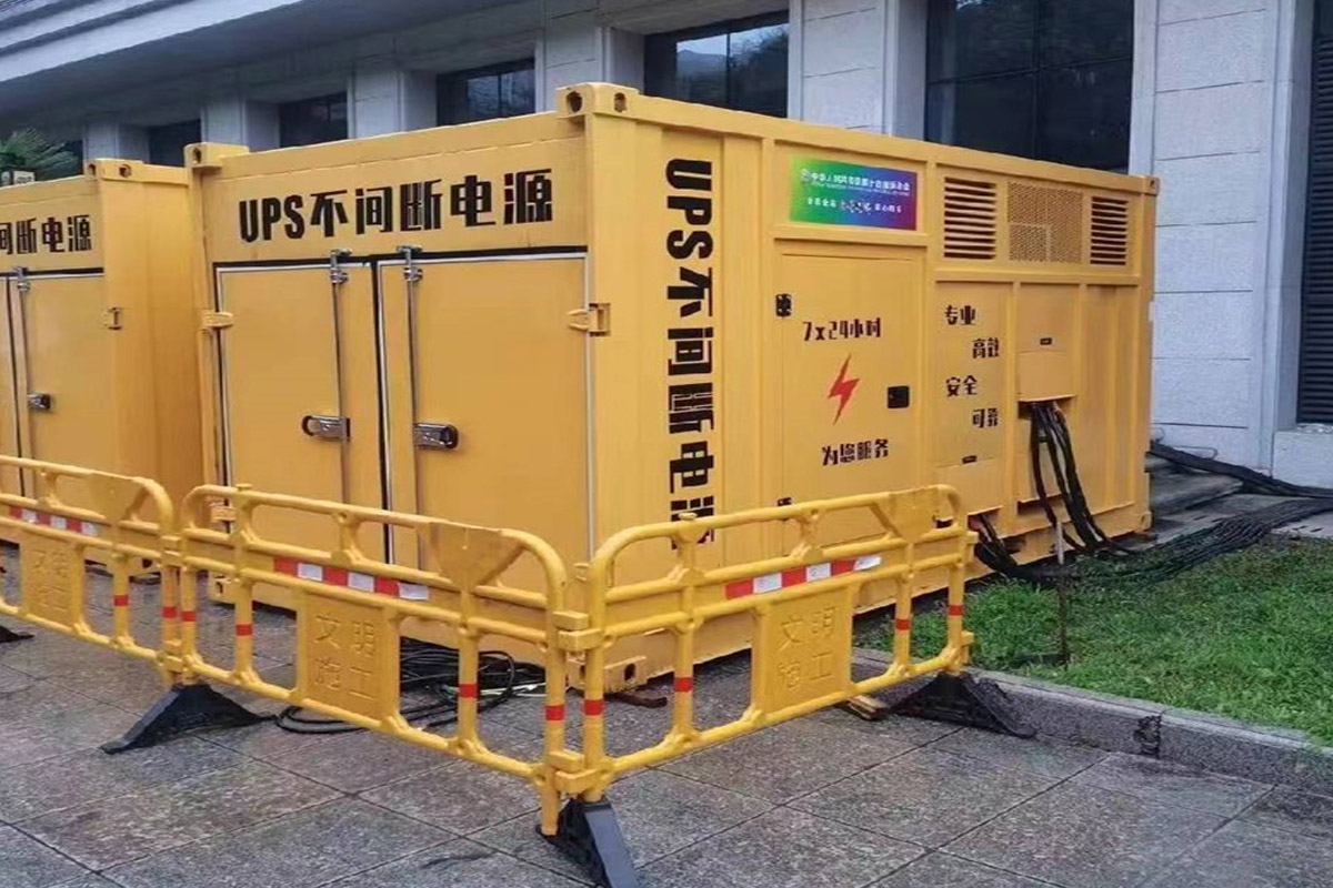 七里河发电机租赁施工现场