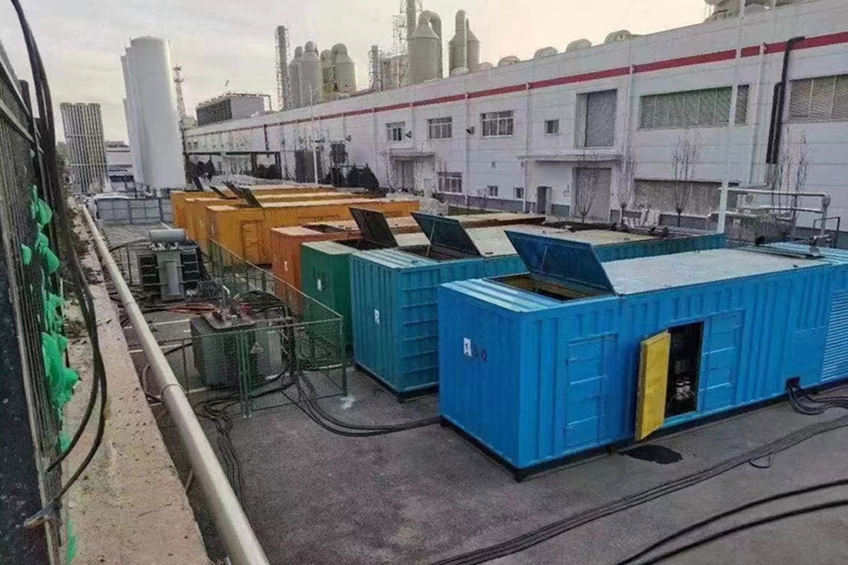 七里河发电机租赁施工现场